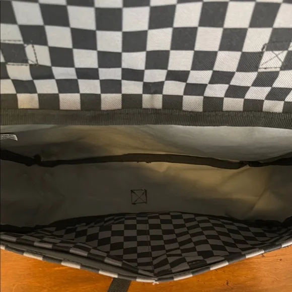 Yak Pak Black and Gray Messenger Bag with Checkered Design - Picture 7 of 7